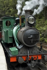 Tourist steam train in Tasmania